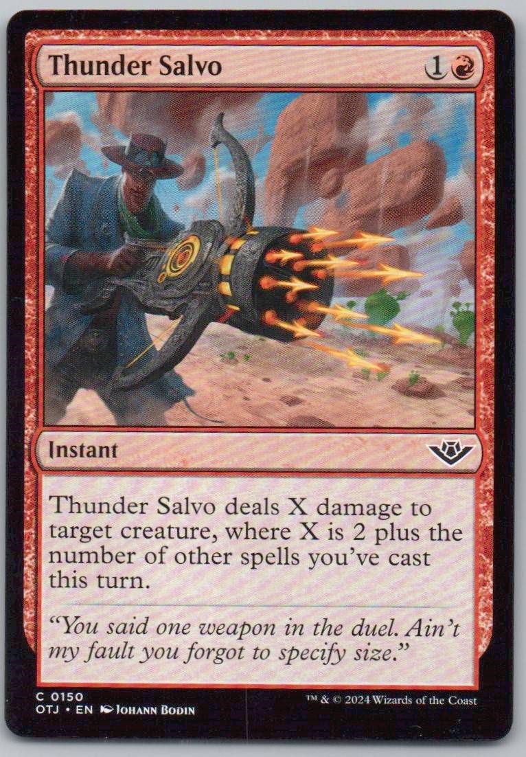 Thunder Salvo 150 Normal Instant Card - Outlaws of Thunder Junction