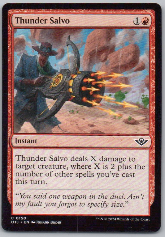 Thunder Salvo 150 Normal Instant Card - Outlaws of Thunder Junction