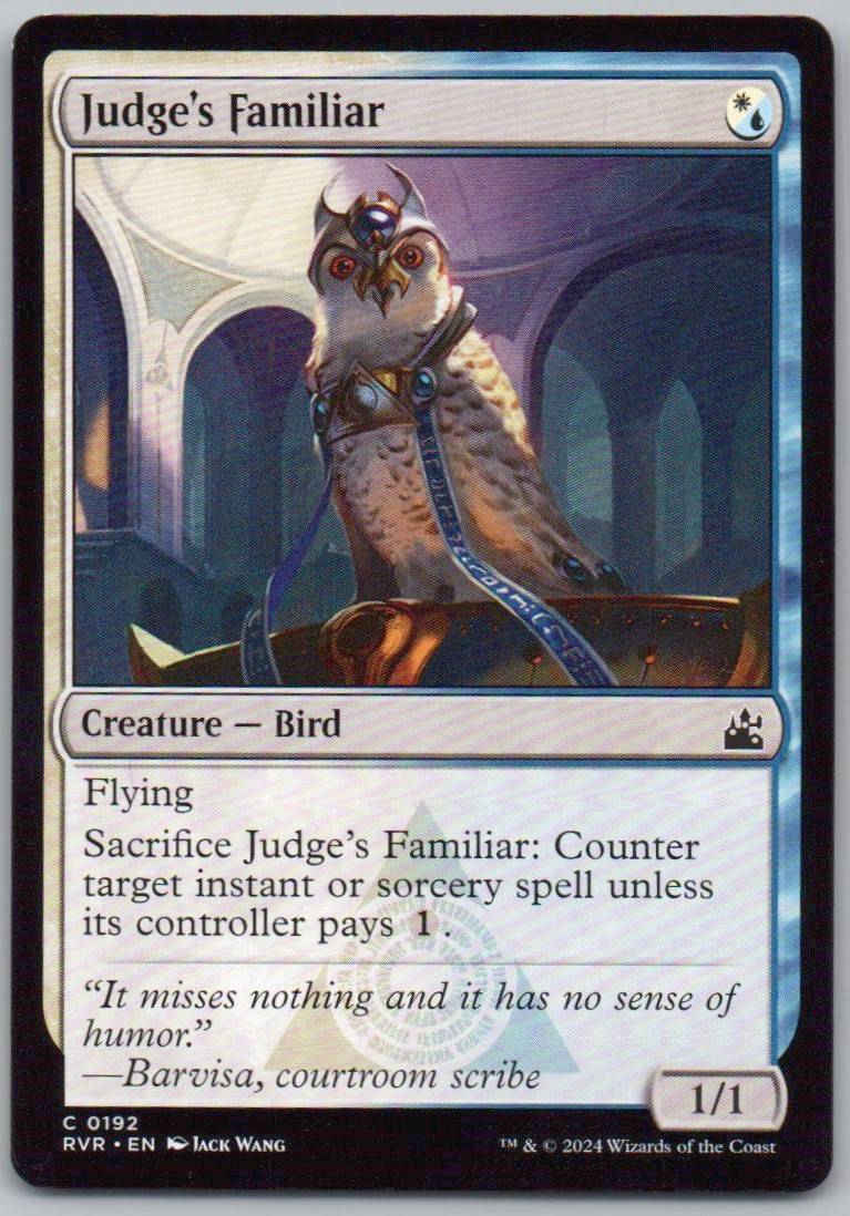 Judge's Familiar 192 Normal Creature Card - Ravnica Remastered