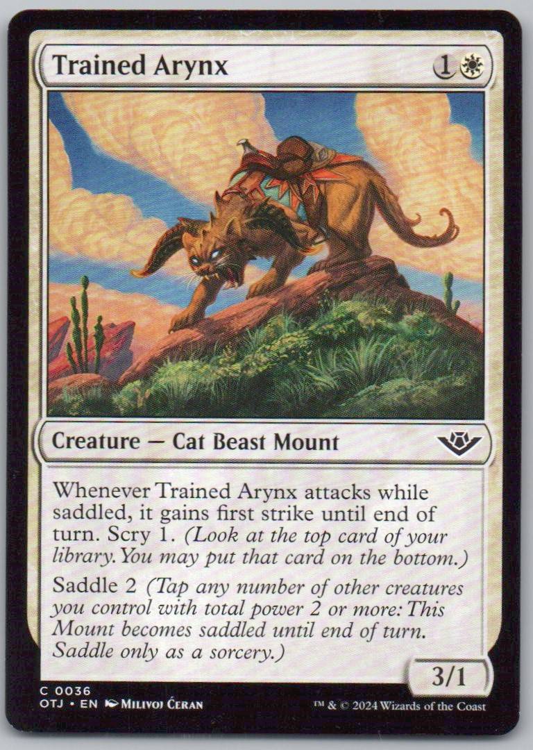 Trained Arynx 36 Normal Creature Card - Outlaws of Thunder Junction