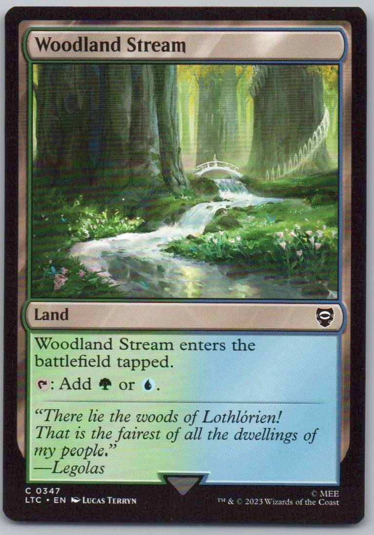 Woodland Stream 347 0 Land Card - Commander: The Lord of the Rings: Tales of Middle-earth