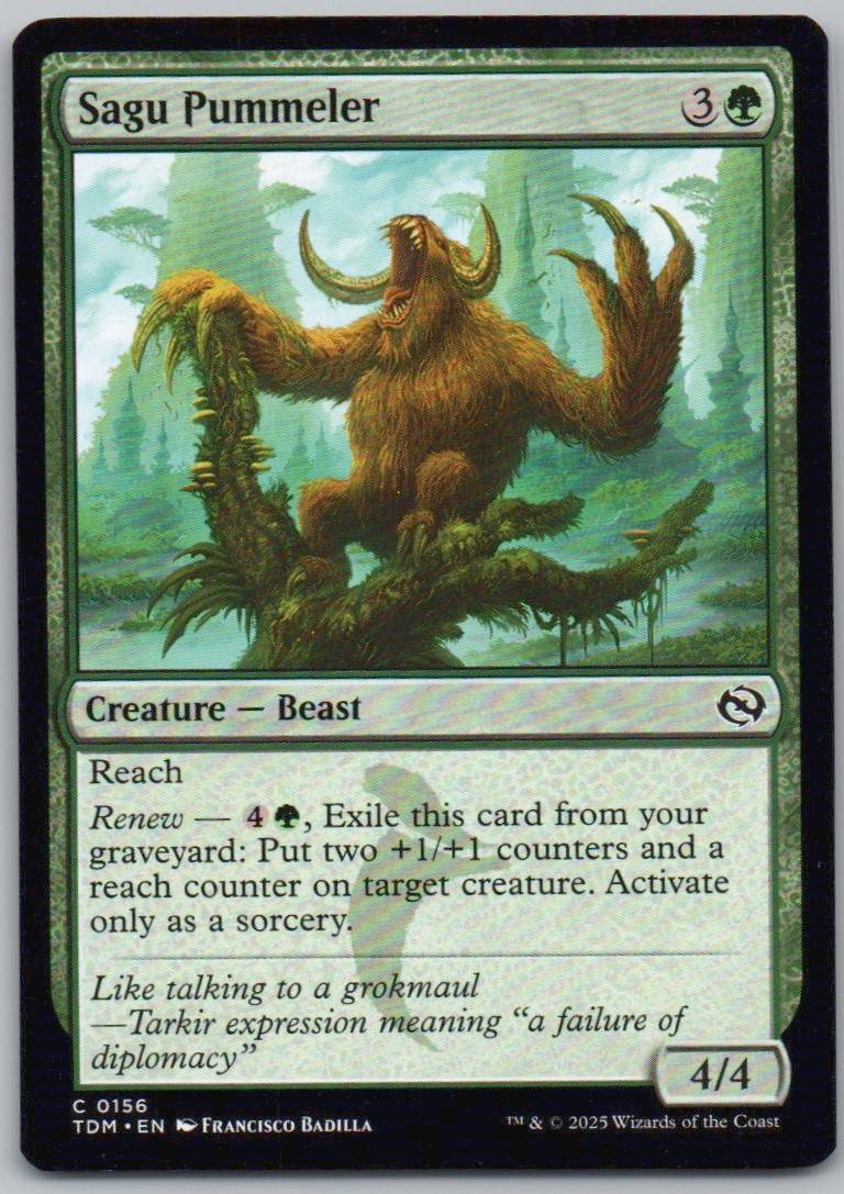 Sagu Pummeler 156 Normal Creature Card - Tarkir: Dragonstorm