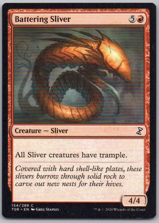 Battering Sliver 154 Normal Creature Card - Time Spiral: Remastered