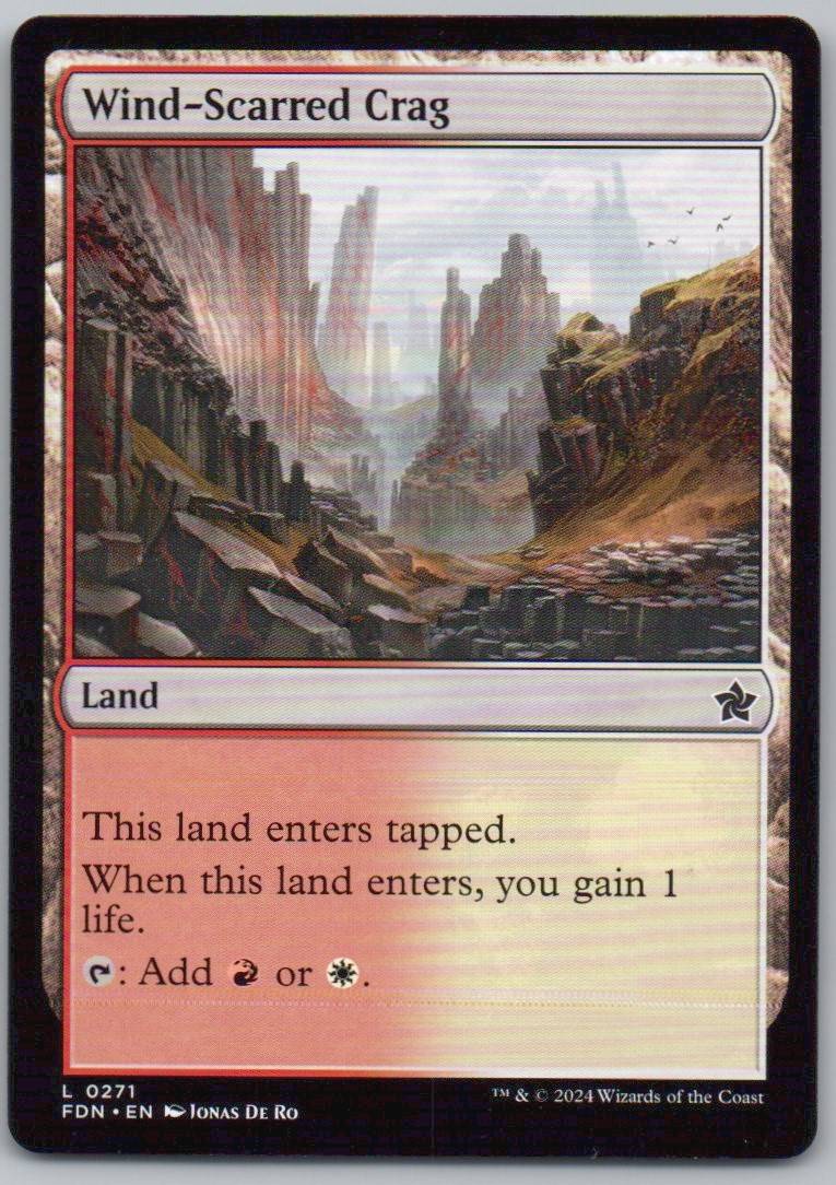 Wind-Scarred Crag 271 Normal Land Card - Foundations