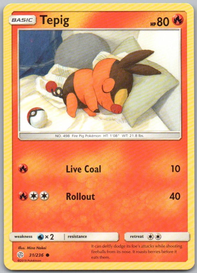 Tepig 031 Normal Fire Card - Cosmic Eclipse