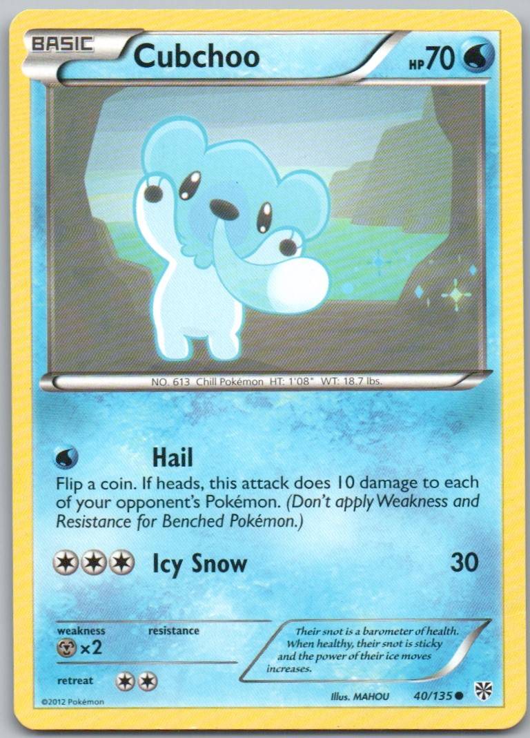 Cubchoo 040 Normal Water Card - Plasma Storm