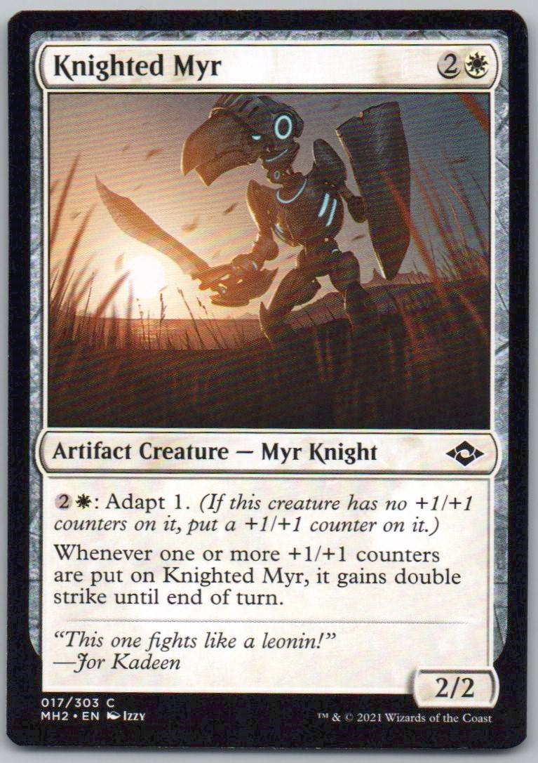 Knighted Myr 17 0 Artifact Card - Modern Horizons 2