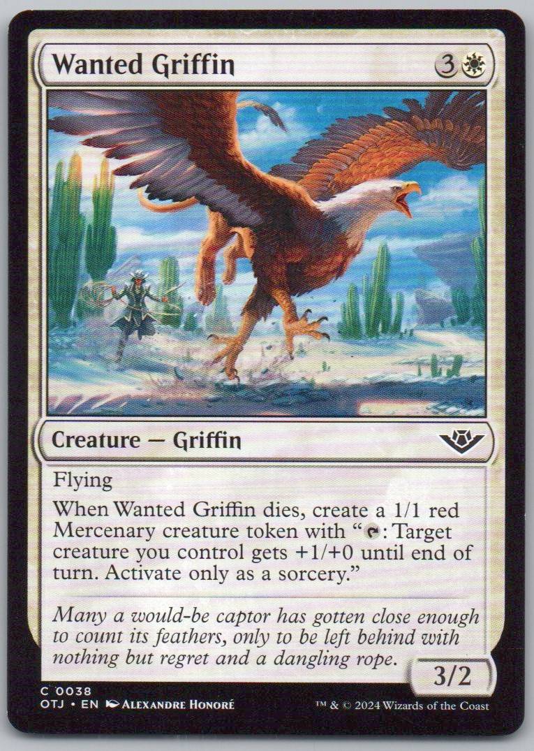 Wanted Griffin 38 Normal Creature Card - Outlaws of Thunder Junction