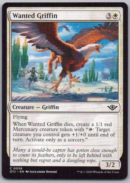 Wanted Griffin 38 Normal Creature Card - Outlaws of Thunder Junction