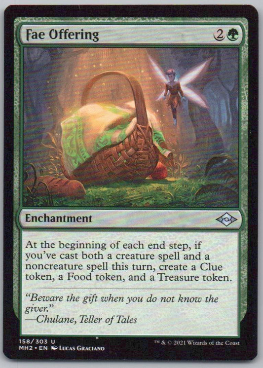 Fae Offering 158 Normal Enchantment Card - Modern Horizons 2