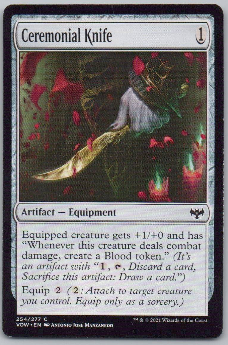 Ceremonial Knife 254 Normal Artifact Card - Innistrad: Crimson Vow