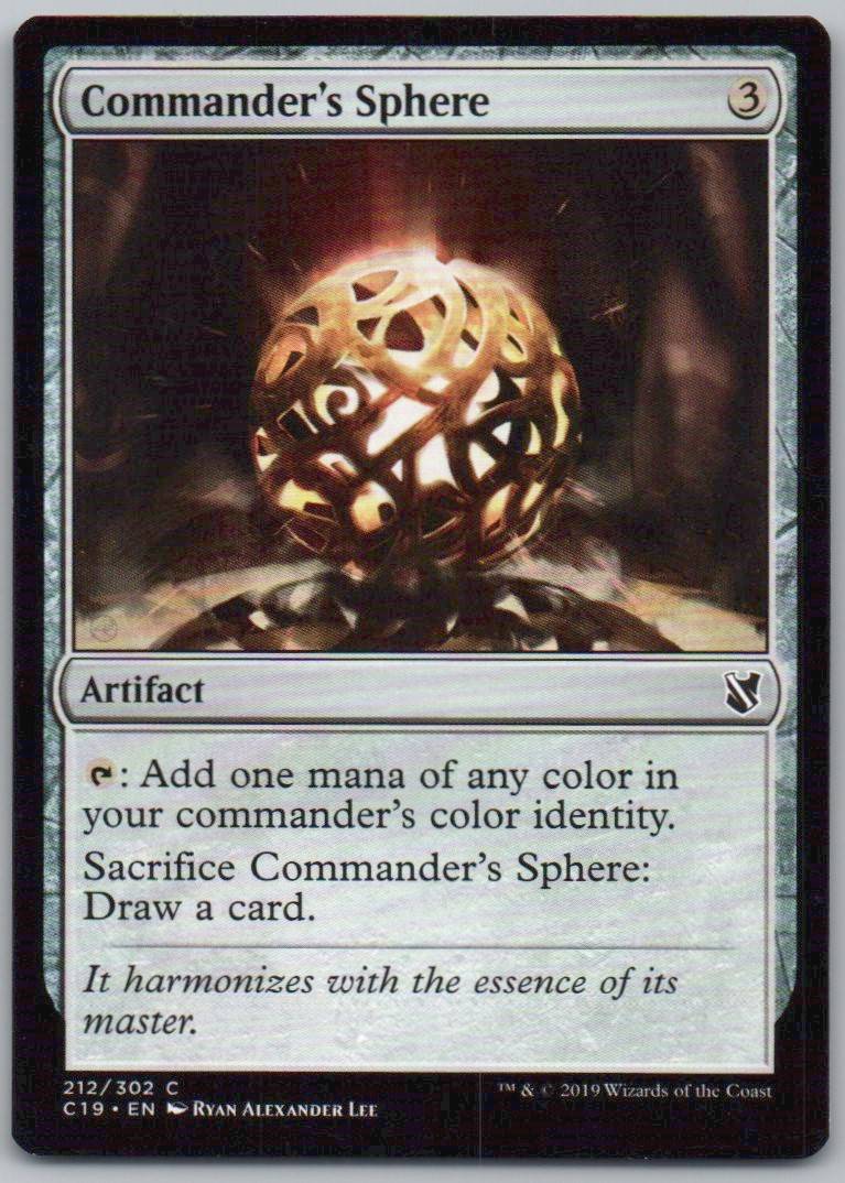 Commander's Sphere 212 Normal Artifact Card - Commander 2019