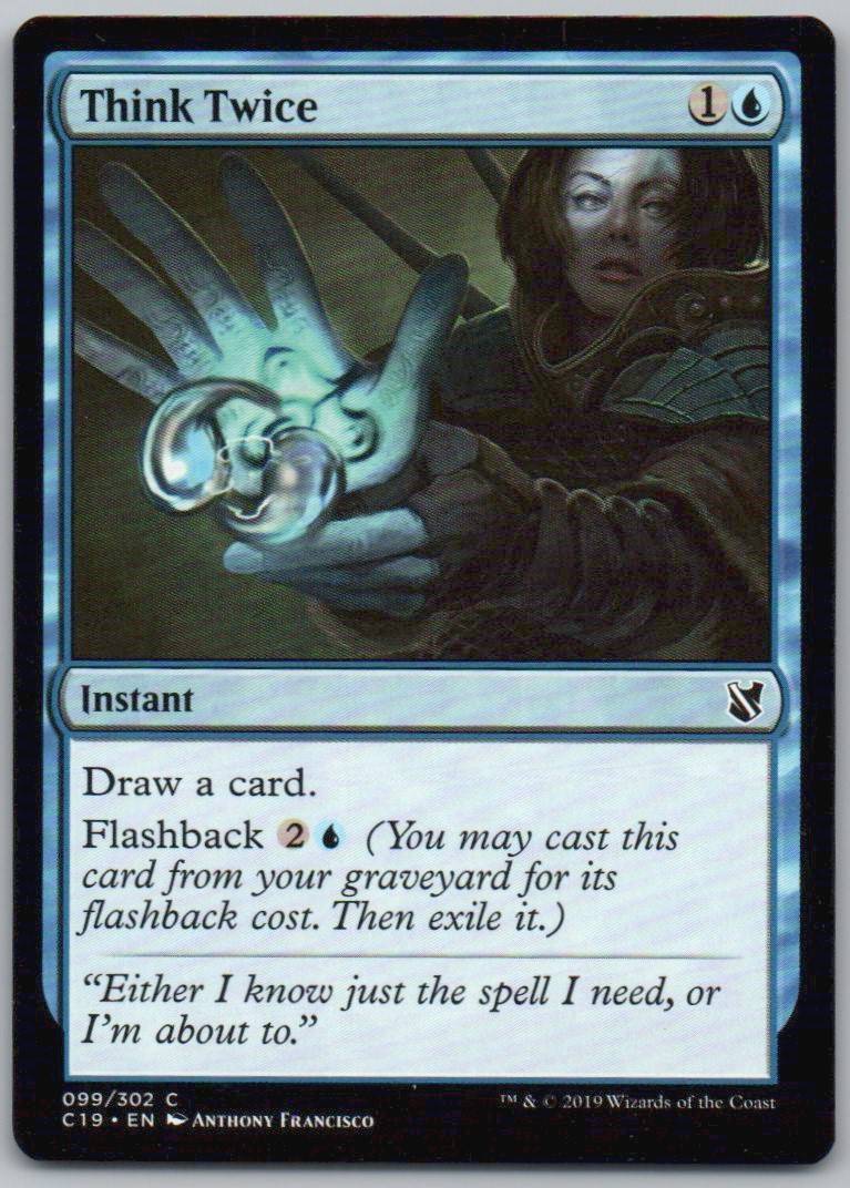 Think Twice 99 Normal Instant Card - Commander 2019