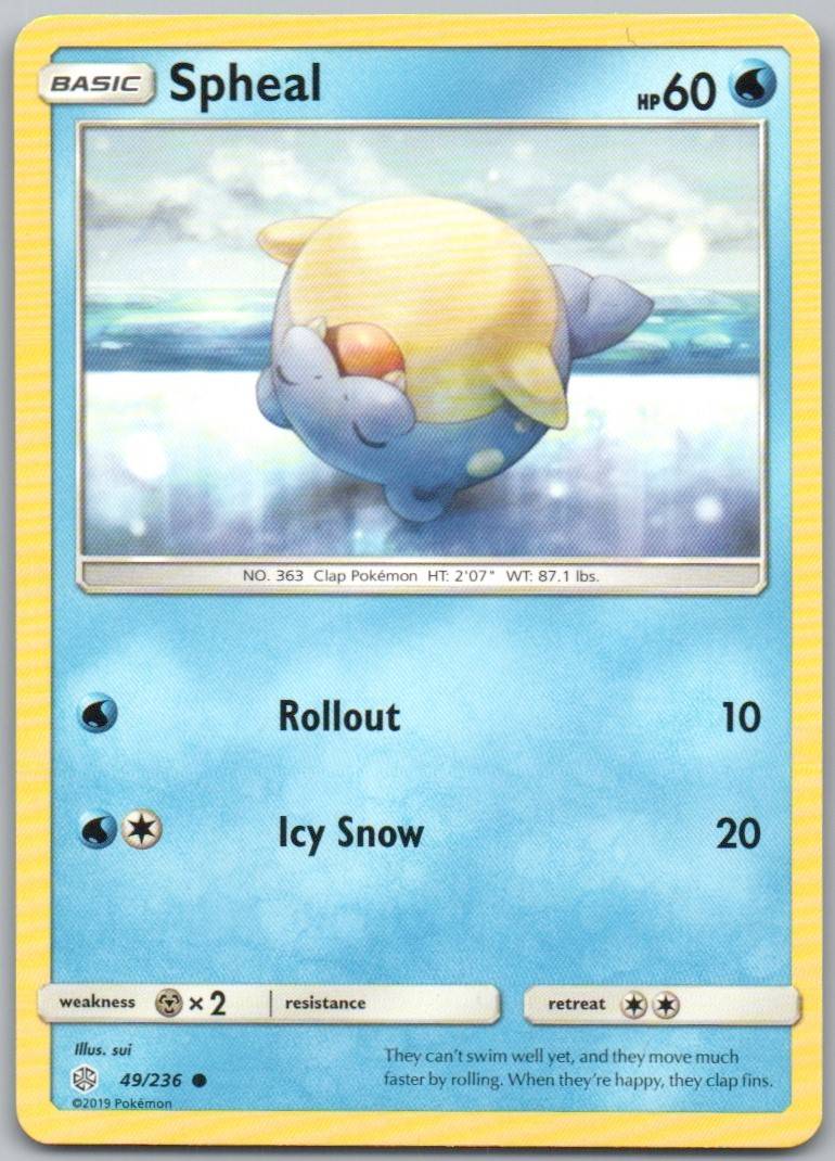 Spheal 049 Normal Water Card - Cosmic Eclipse