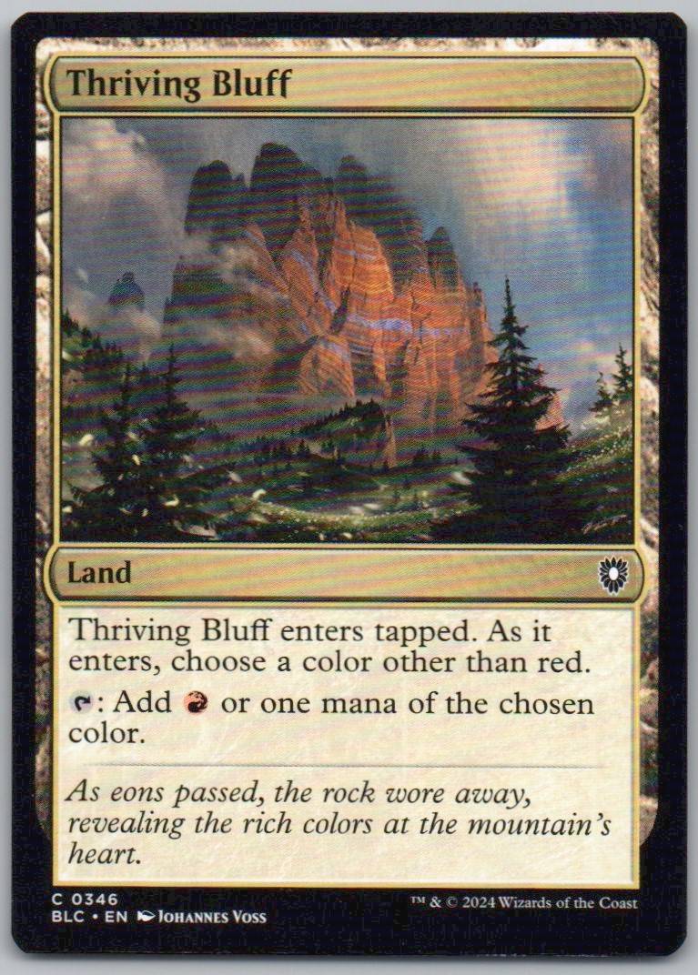 Thriving Bluff 346 Normal Land Card - Commander: Bloomburrow