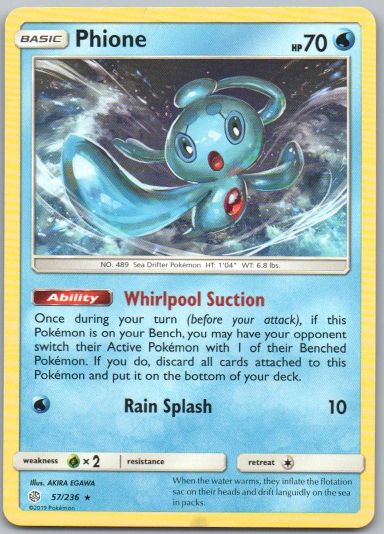 Phione 057 Normal Water Card - Cosmic Eclipse