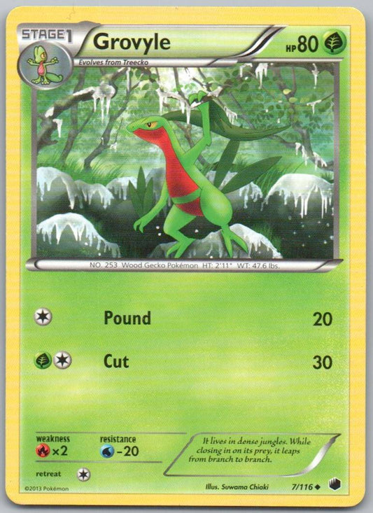 Grovyle 007 Normal Grass Card - Plasma Freeze