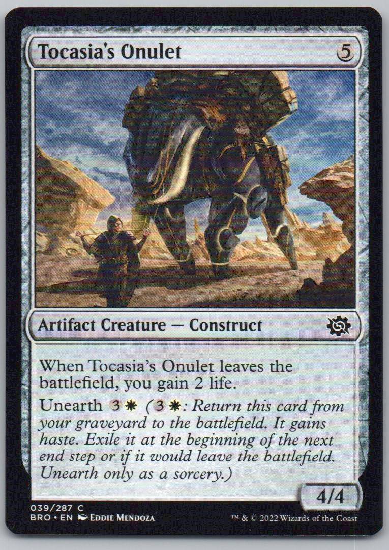Tocasia's Onulet 39 Normal Artifact Card - The Brothers' War