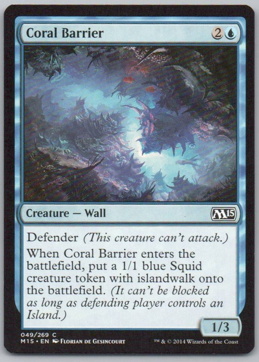 Coral Barrier 49 Normal Creature Card - Magic 2015