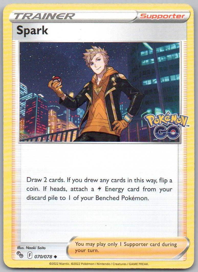 Spark 070 Normal Trainer Card - Pokemon GO