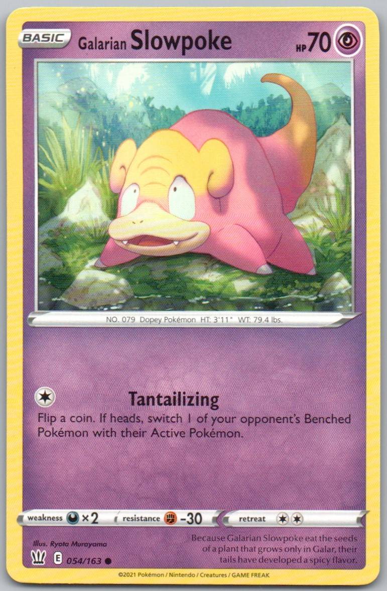 Galarian Slowpoke 054 Normal Psychic Card - Battle Styles