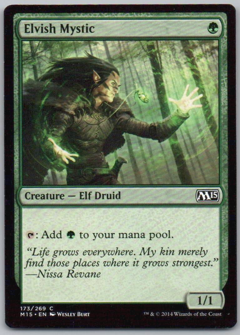 Elvish Mystic 173 Normal Creature Card - Magic 2015