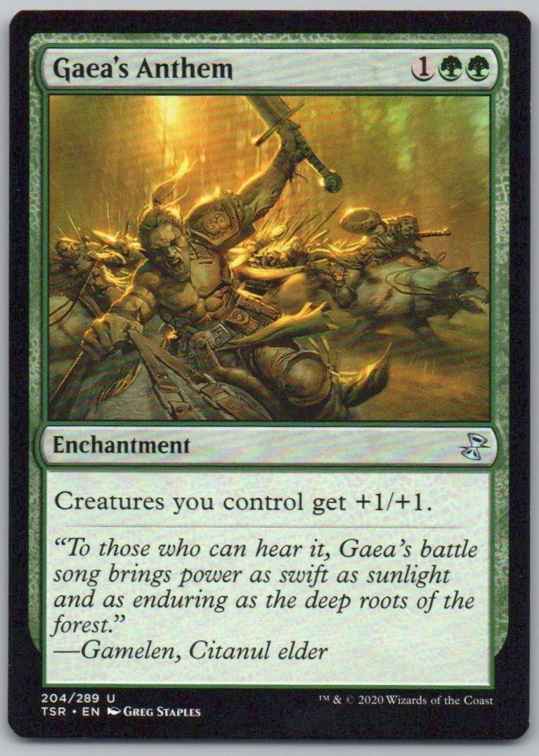 Gaea's Anthem 204 Normal Enchantment Card - Time Spiral: Remastered