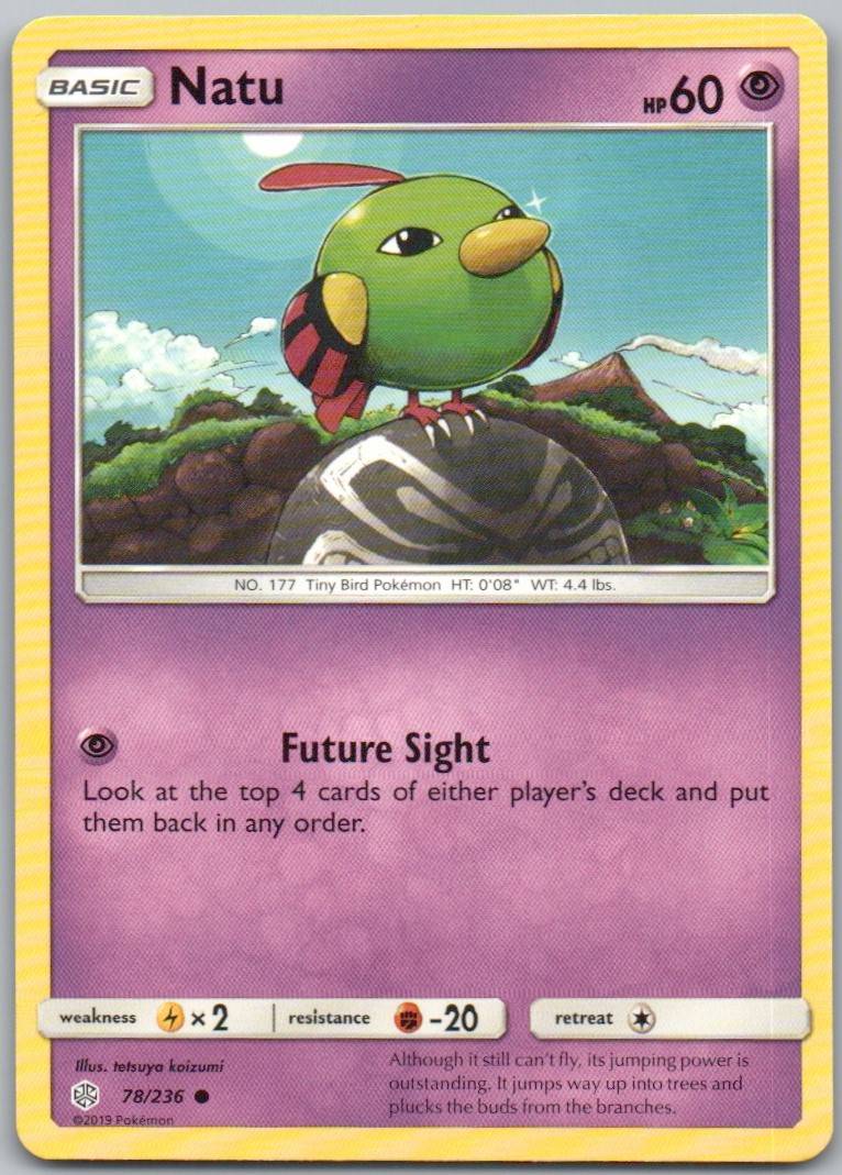 Natu 078 Normal Psychic Card - Cosmic Eclipse