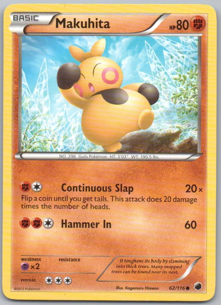 Makuhita 062 Normal Fighting Card - Plasma Freeze