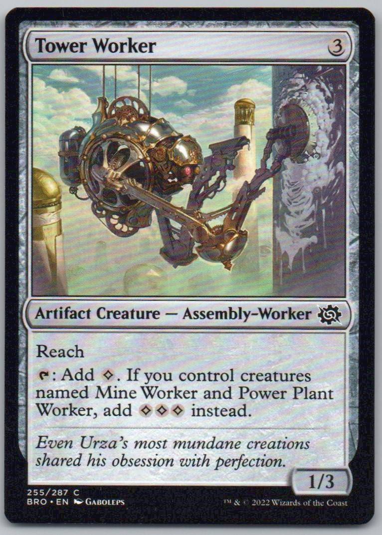 Tower Worker 255 Normal Artifact Card - The Brothers' War
