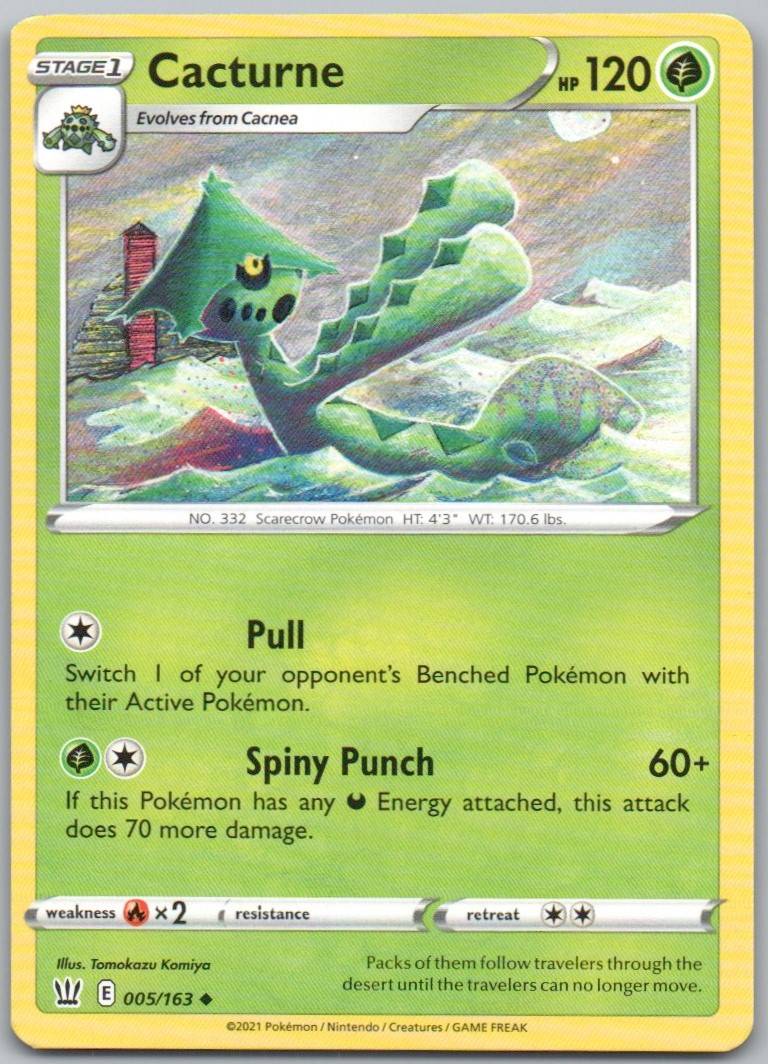 Cacturne 005 Normal Grass Card - Battle Styles