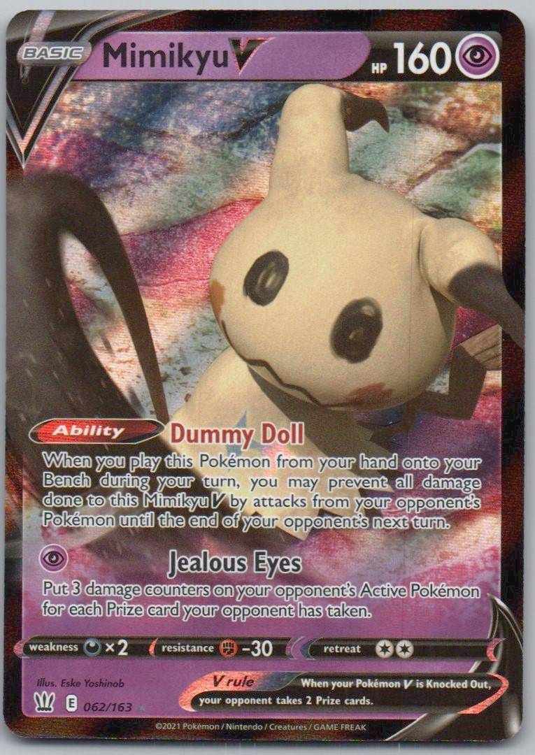 Mimikyu V 062 Holo Psychic Card - Battle Styles