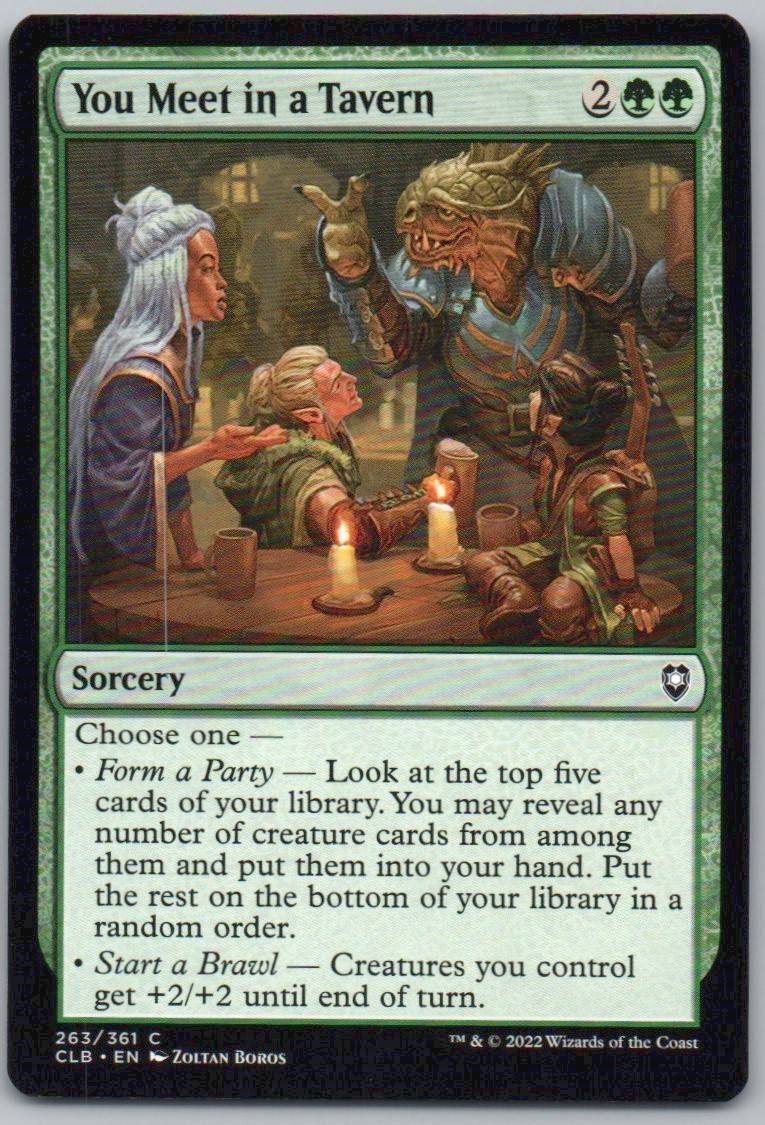 You Meet in a Tavern 263 Normal Sorcery Card - Commander Legends: Battle for Baldur's Gate