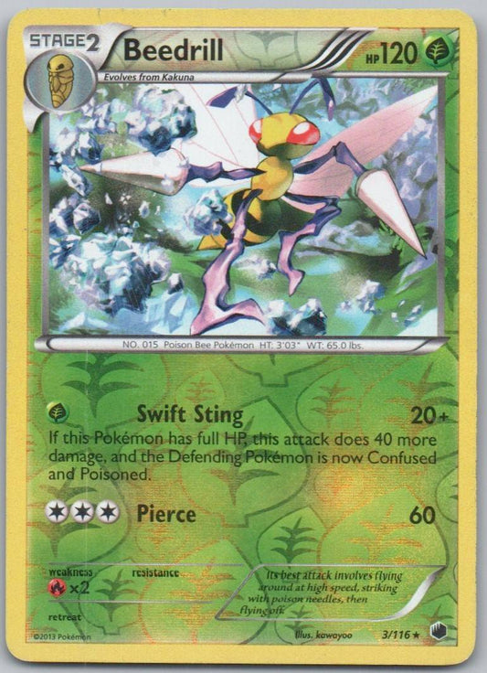 Beedrill 003 Normal Grass Card - Plasma Freeze