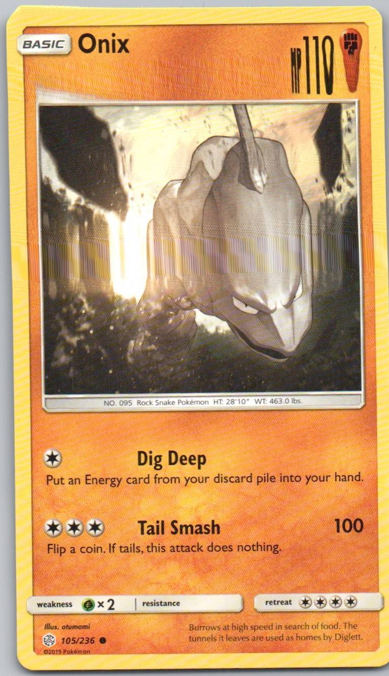 Onix 105 Normal Fighting Card - Cosmic Eclipse
