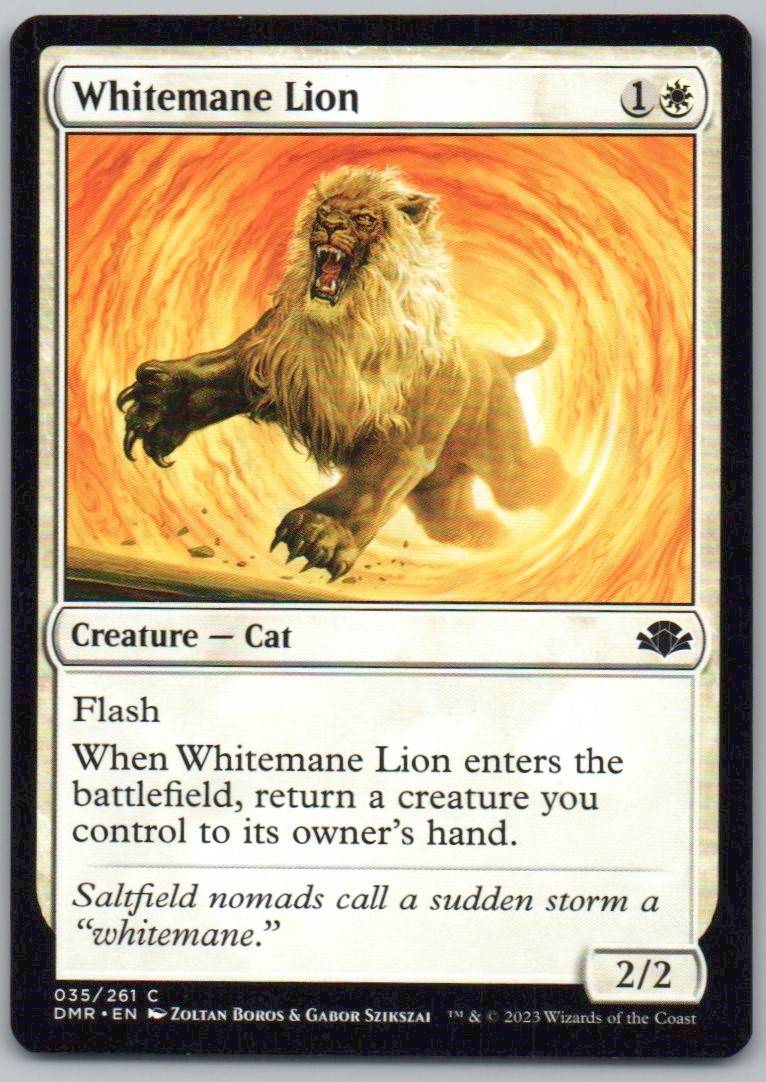 Whitemane Lion 35 Normal Creature Card - Dominaria Remastered