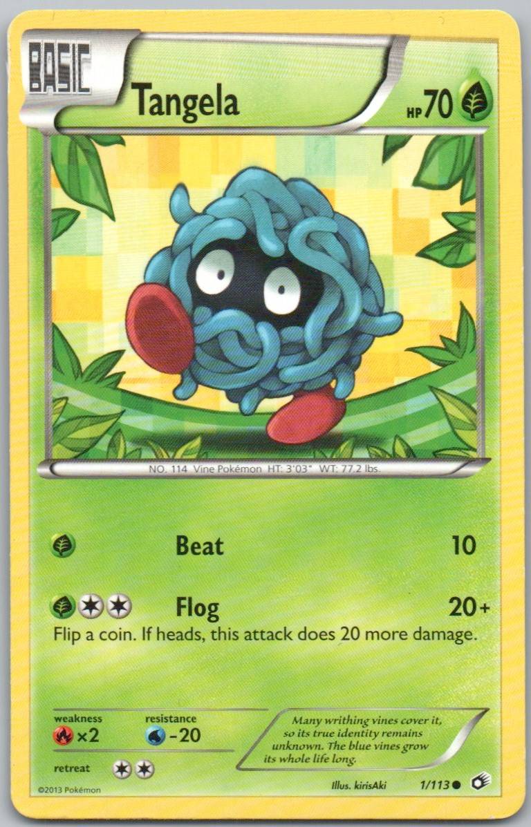 Tangela 001 Normal Pokemon Card - Legendary Treasures
