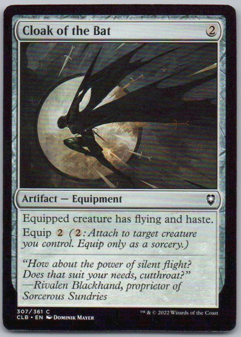 Cloak of the Bat 307 Normal Artifact Card - Commander Legends: Battle for Baldur's Gate