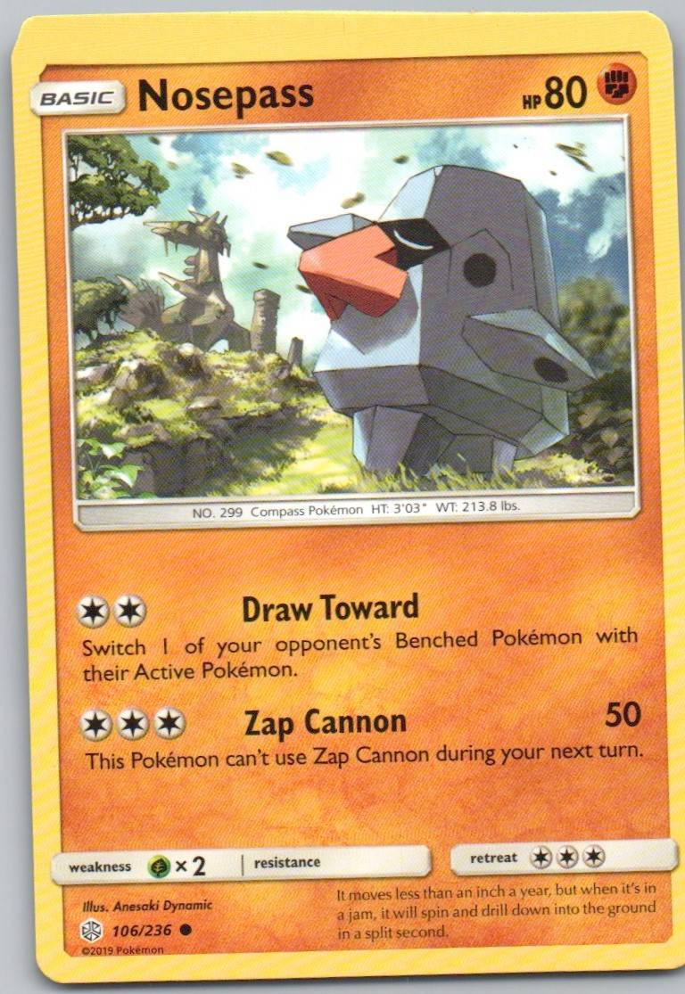 Nosepass 106 Normal Fighting Card - Cosmic Eclipse