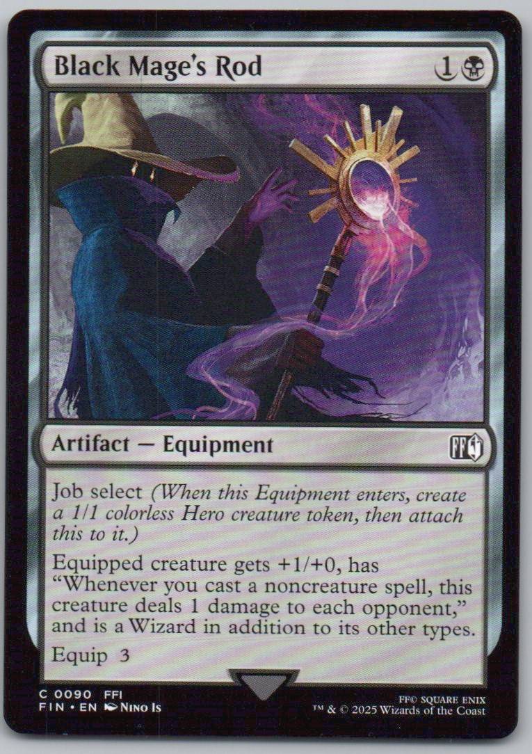 Black Mage's Rod 90 Normal Artifact Card - FINAL FANTASY