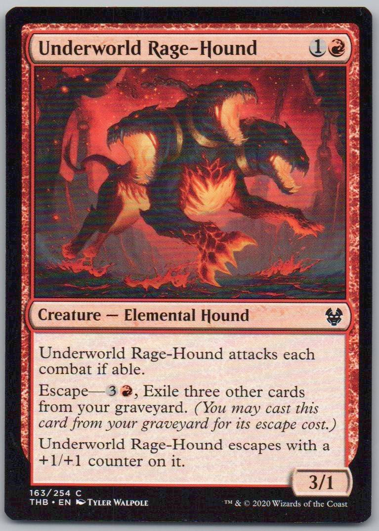 Underworld Rage-Hound 163 Normal Creature Card - Theros Beyond Death