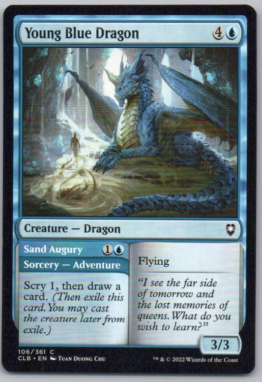 Young Blue Dragon 106 Normal Creature Card - Commander Legends: Battle for Baldur's Gate