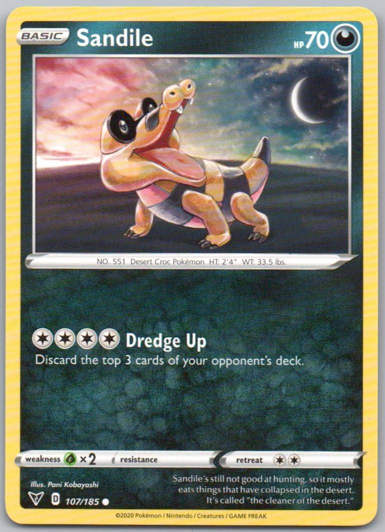 Sandile 107 Normal Darkness Card - Vivid Voltage