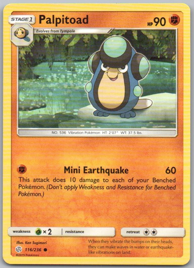Palpitoad 116 Normal Fighting Card - Cosmic Eclipse