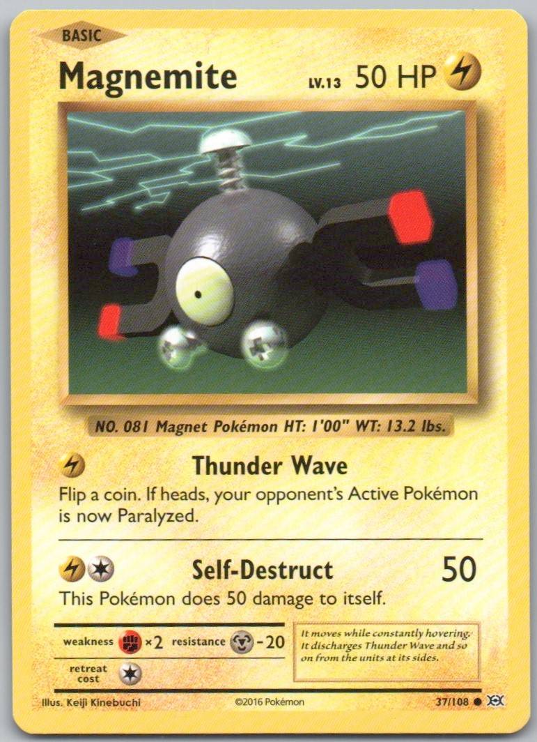Magnemite 037 Normal Lightning Card - Evolutions