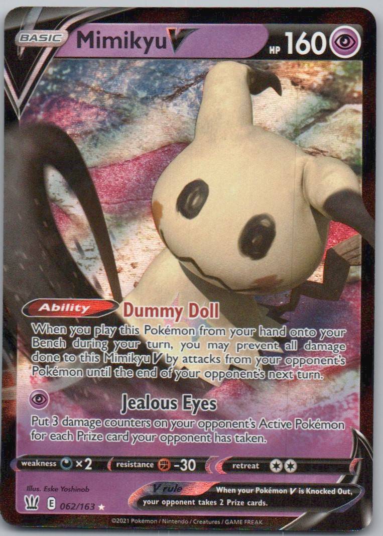 Mimikyu V 062 Holo Psychic Card - Battle Styles