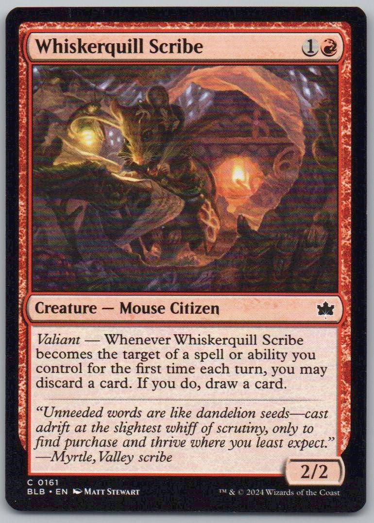 Whiskerquill Scribe 161 Normal Creature Card - Bloomburrow