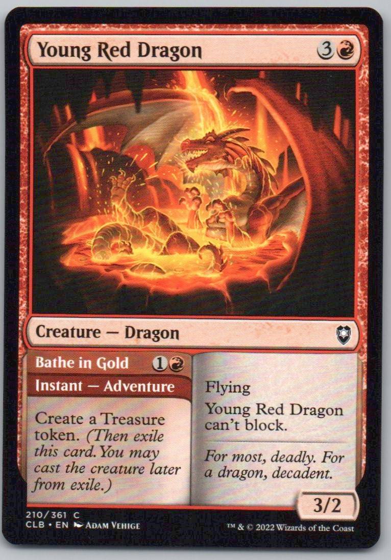 Young Red Dragon 210 Normal Creature Card - Commander Legends: Battle for Baldur's Gate
