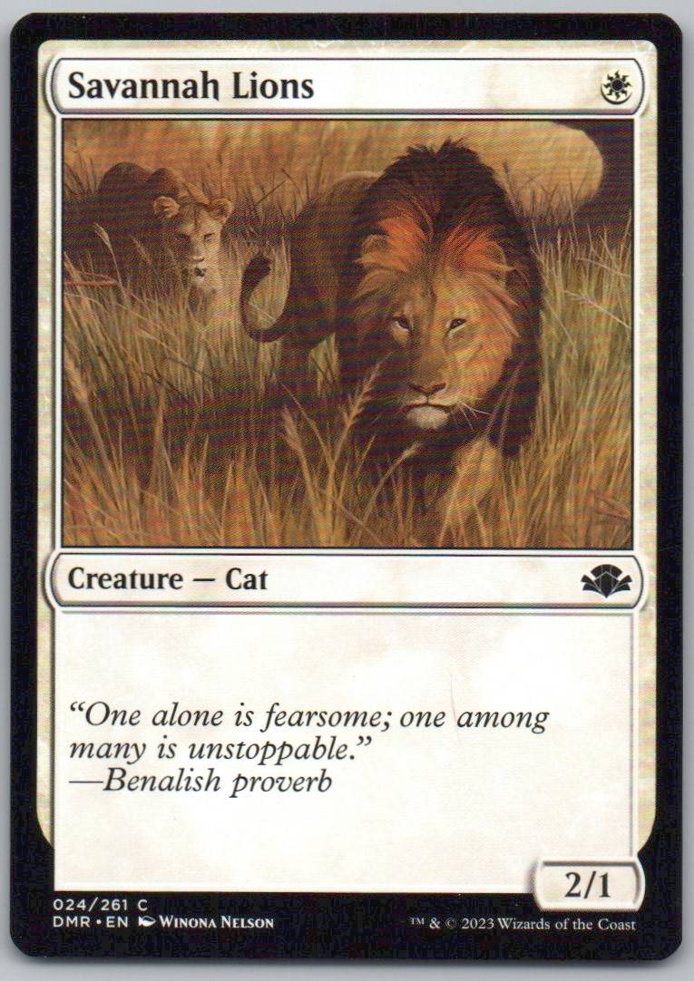 Savannah Lions 24 Normal Creature Card - Dominaria Remastered