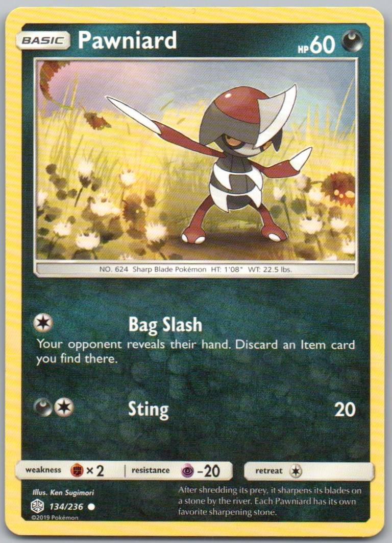 Pawniard 134 Normal Darkness Card - Cosmic Eclipse